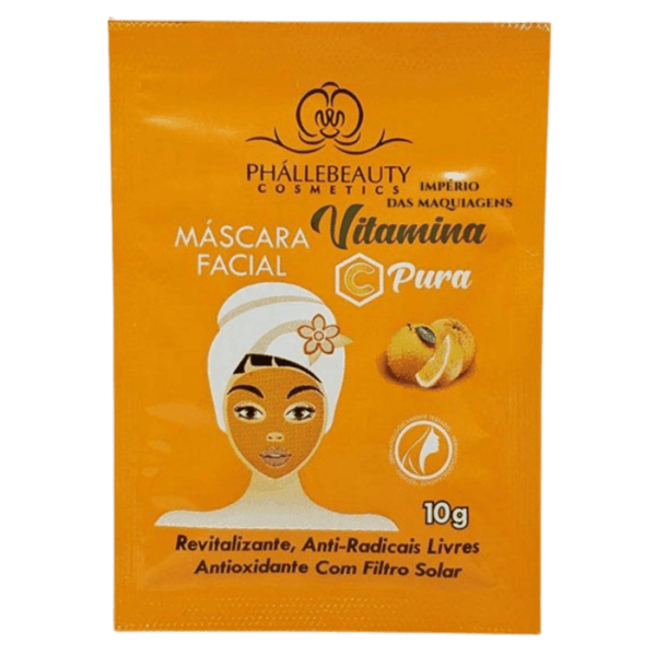 Máscara Facial Sachê Vitamina C 10G - Phállebeauty