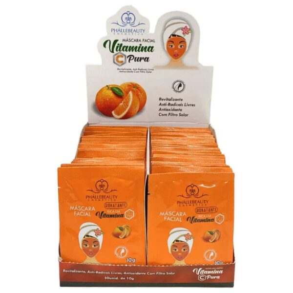 Máscara Facial Sachê Vitamina C 10G - Phállebeauty - Image 2