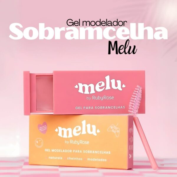 Gel Modelador Para Sobrancelha Com Pincel Melu - Ruby Rose - Image 2