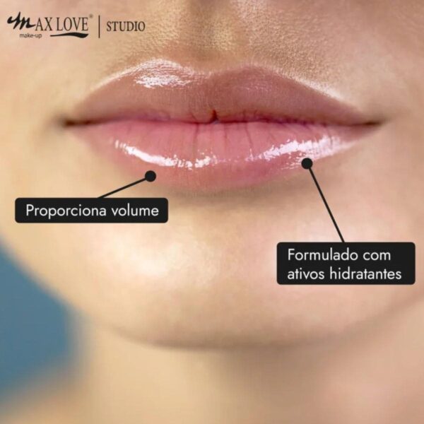 Gloss Labial Lip Volumoso Com Ácido Hialurônico N° 01- Max Love - Image 3
