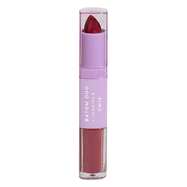 Batom Duo Ruby Rose Mood Vitamina E Cm16