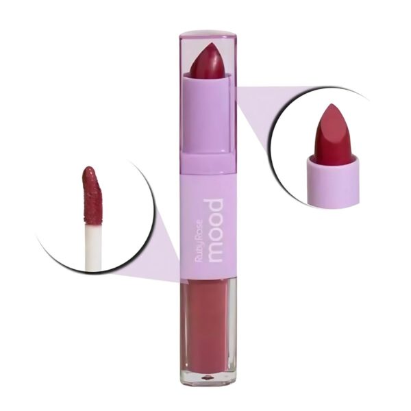 Batom Duo Ruby Rose Mood Vitamina E Cm16 - Image 2