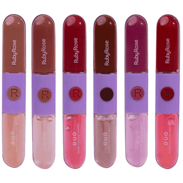 Batom E Gloss Liquido Duo Mood - Ruby Rose