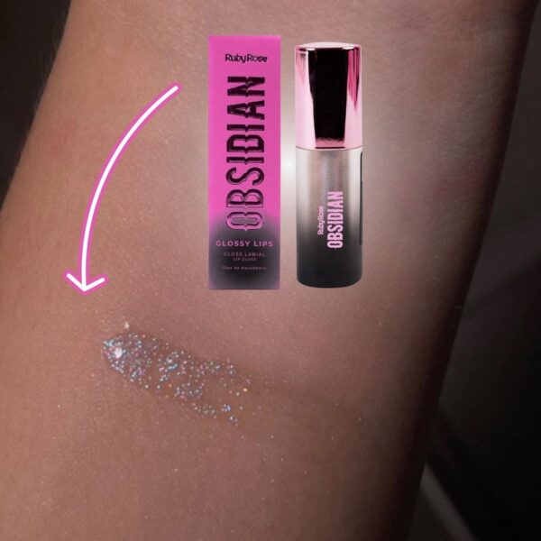 Gloss Labial Glossy Lips Obsidian Rose Quartz - Ruby Rose - Image 3