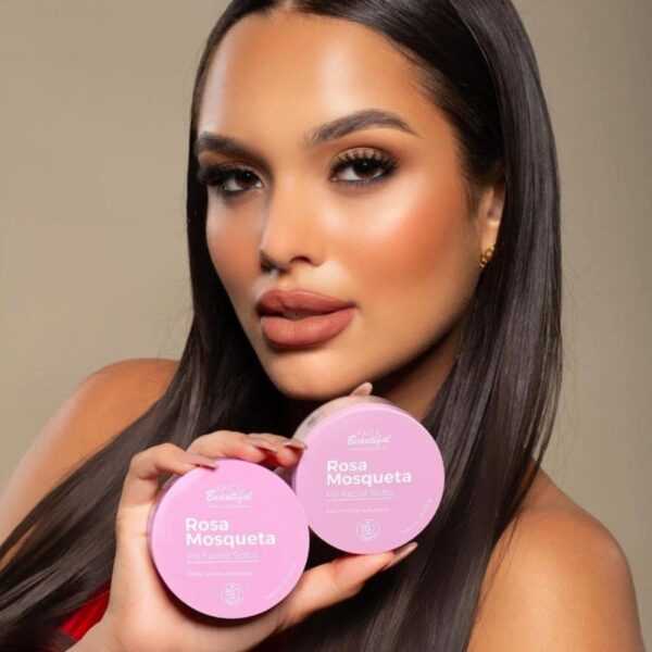 Pó Rosa Mosqueta Facial Efeito Matte Face Beautiful Aveludo - Image 4