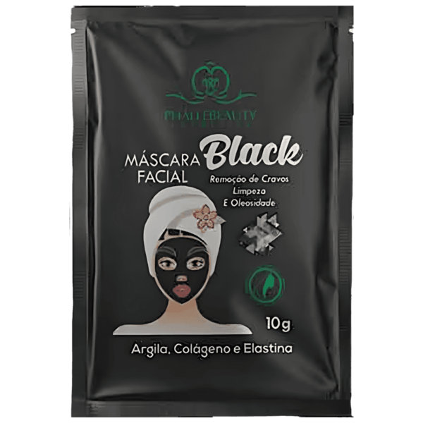 Máscara Facial Sachê Black 10G - Phállebeauty