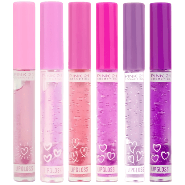 Lip Gloss Labial com Glitter - Pink 21