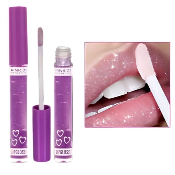 Lip Gloss Labial com Glitter - Pink 21 - Image 4