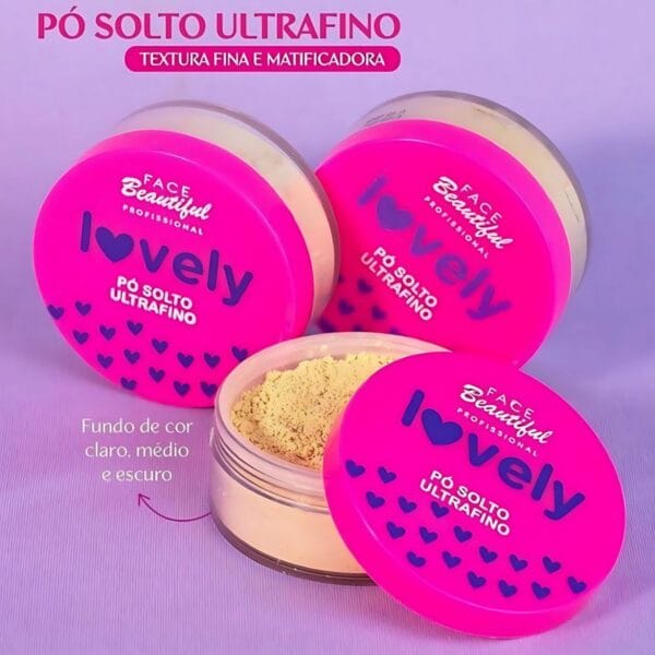 Pó Solto Ultra Fino Lovely - Face Beautiful - Image 3